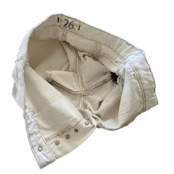 Free People Jesse carpenter short - sz 26 - high waisted - cotton - summer - Picture 3 of 10